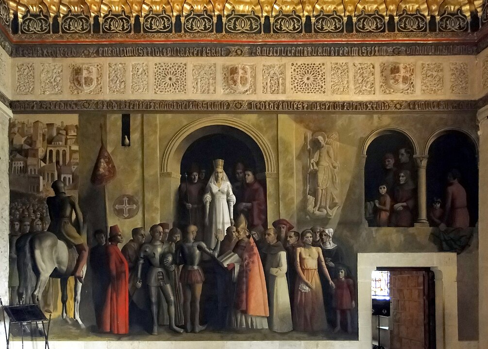 Mural de la Proclamación de la Reina Isabel. Alcazar de Segovia curiosidades